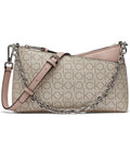 Calvin Klein Zoe Top Zip Chain Crossbody, Blossom Combo Logo, One Size