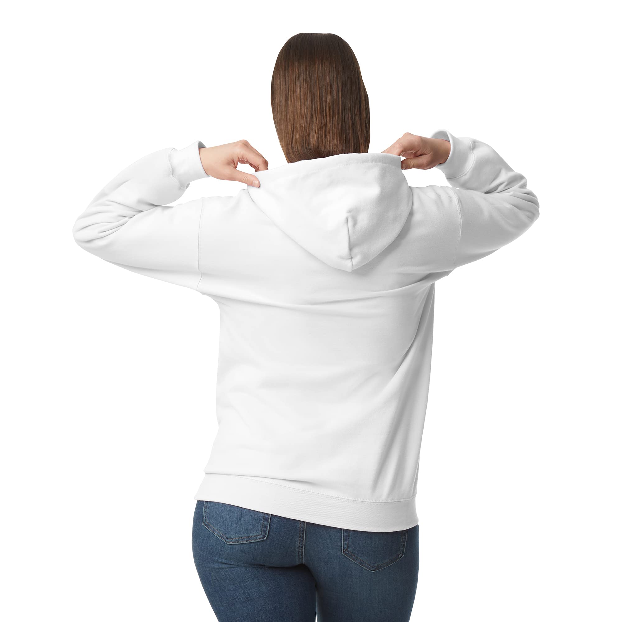 Gildan Adult SoftStyle Hoodie Sweatshirt, Style GSF500, White, Medium