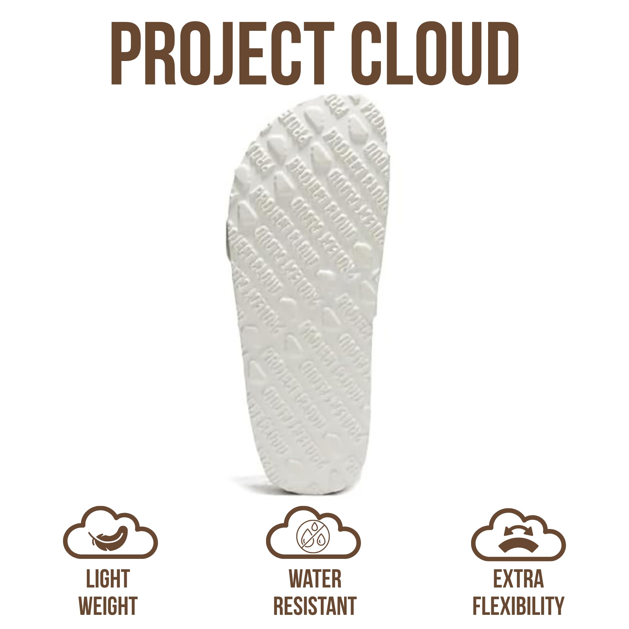 Project Cloud 100% Genuine Leather Sandals Women Dressy Beach Essentials Slides for Women Footwear-Lightweight with Memory Foam Insole Sandals for Women 2026-Womens Slides (Ibiza, Off-Whi, 7)