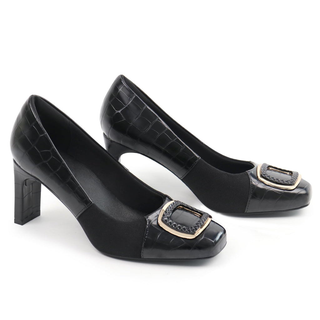 benassal Women Dress Pumps Orthotic Heels Orthopedic Bunion Shoes (8,Black)