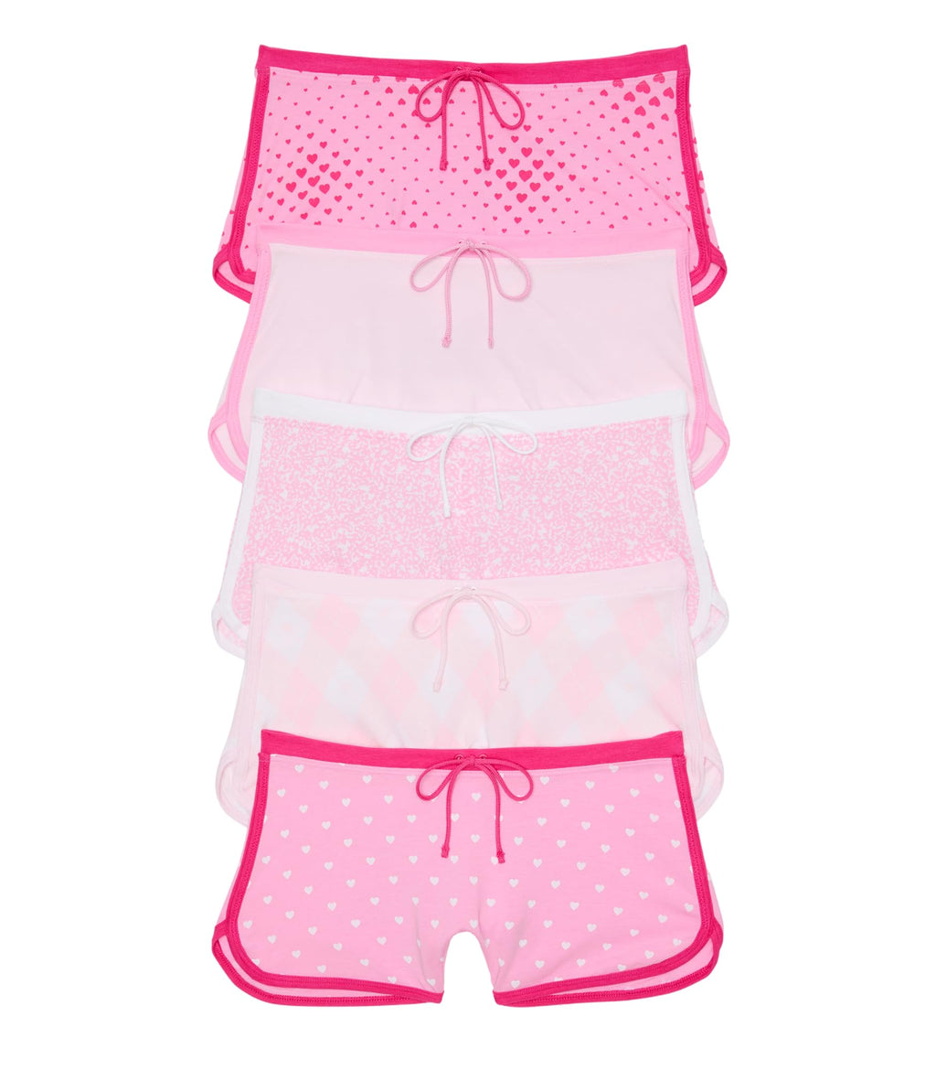 Victoria's Secret PINK | Elle 5-Pack Cotton Dorm Boyshort Panties, Elle Pink Pack, M