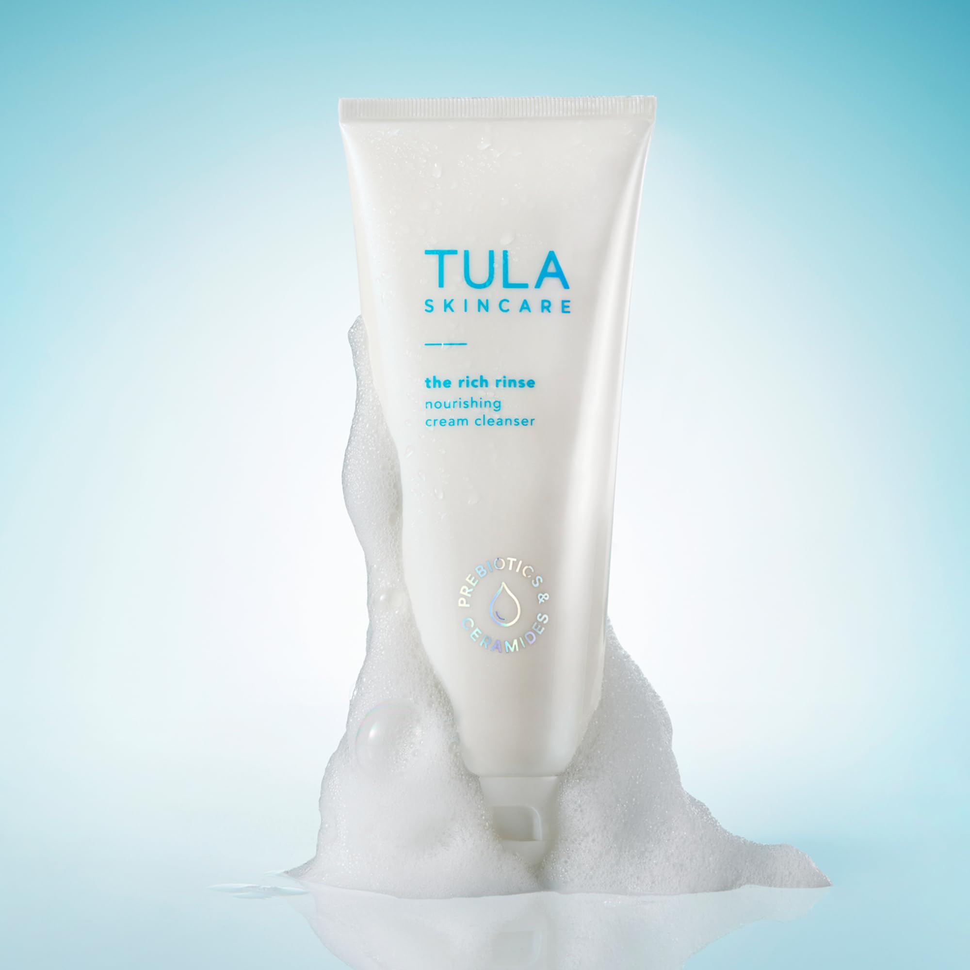TULA Skincare Rich Rinse Cream-to-Foam Face Cleanser, Daily Wash for Pores & Skin Balance with Prebiotic Extracts, Antioxidants & Turmeric, Nourishing Formula, 6.7 FL OZ