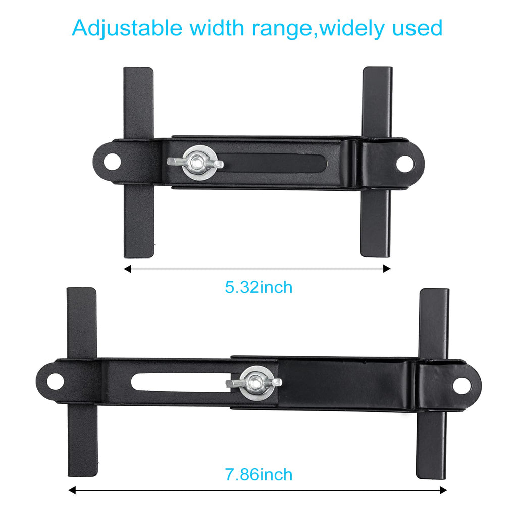 Aoerzn Premium Adjustable Battery Hold Down for Tray, Universal Adjustable Battery Crossbar with J Bolt, fit for SUV Car, Good Contact, Corrosion Resistance (11inches / 27cm bolts)