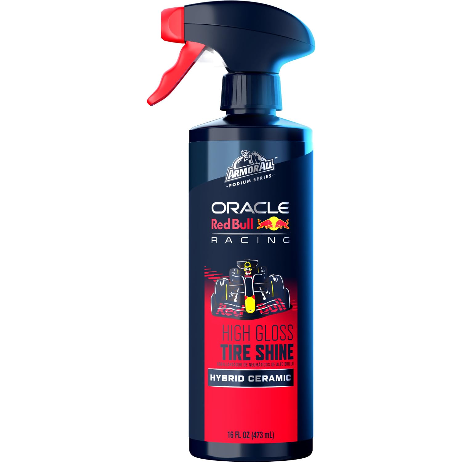 Armor All Podium Series Hybrid Ceramic High Gloss Tire Shine Spray, 16 fl oz, Long-Lasting Car Tire Shine Developed in Collaboration With Oracle Red Bull Racing