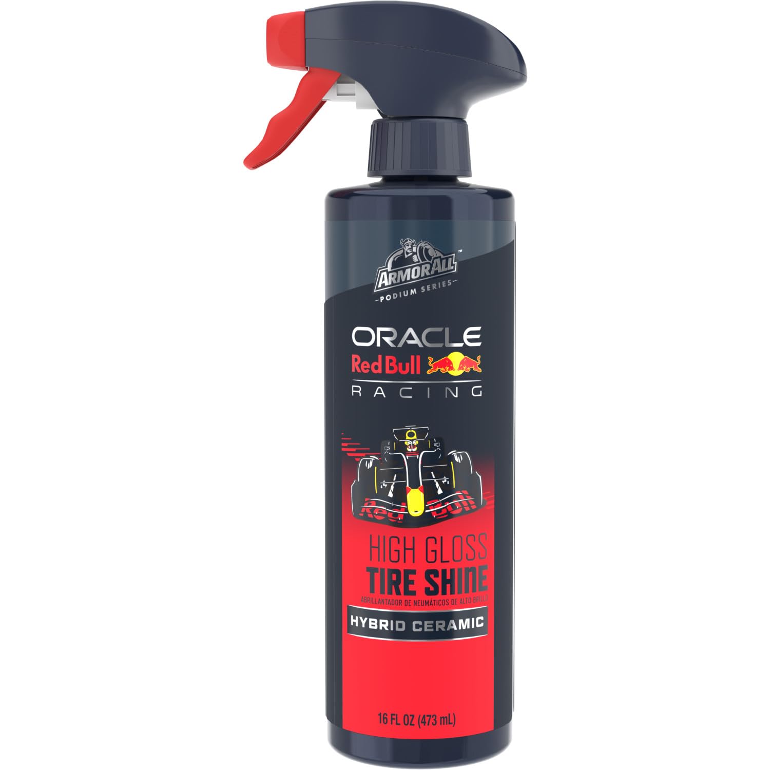Armor All Podium Series Hybrid Ceramic High Gloss Tire Shine Spray, 16 fl oz, Long-Lasting Car Tire Shine Developed in Collaboration With Oracle Red Bull Racing