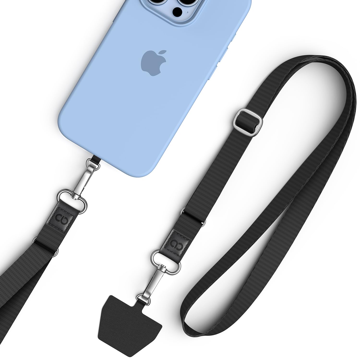 Lamicall Cell Phone Lanyard Crossbody 2 Pack - [Secure & Thicker] 20”-28” Adjustable Phone Strap with 2 Tether Patches, Soft Neck Lanyard with Large Sturdy Hook for iPhone 17 16 15 14 13 Pro Max