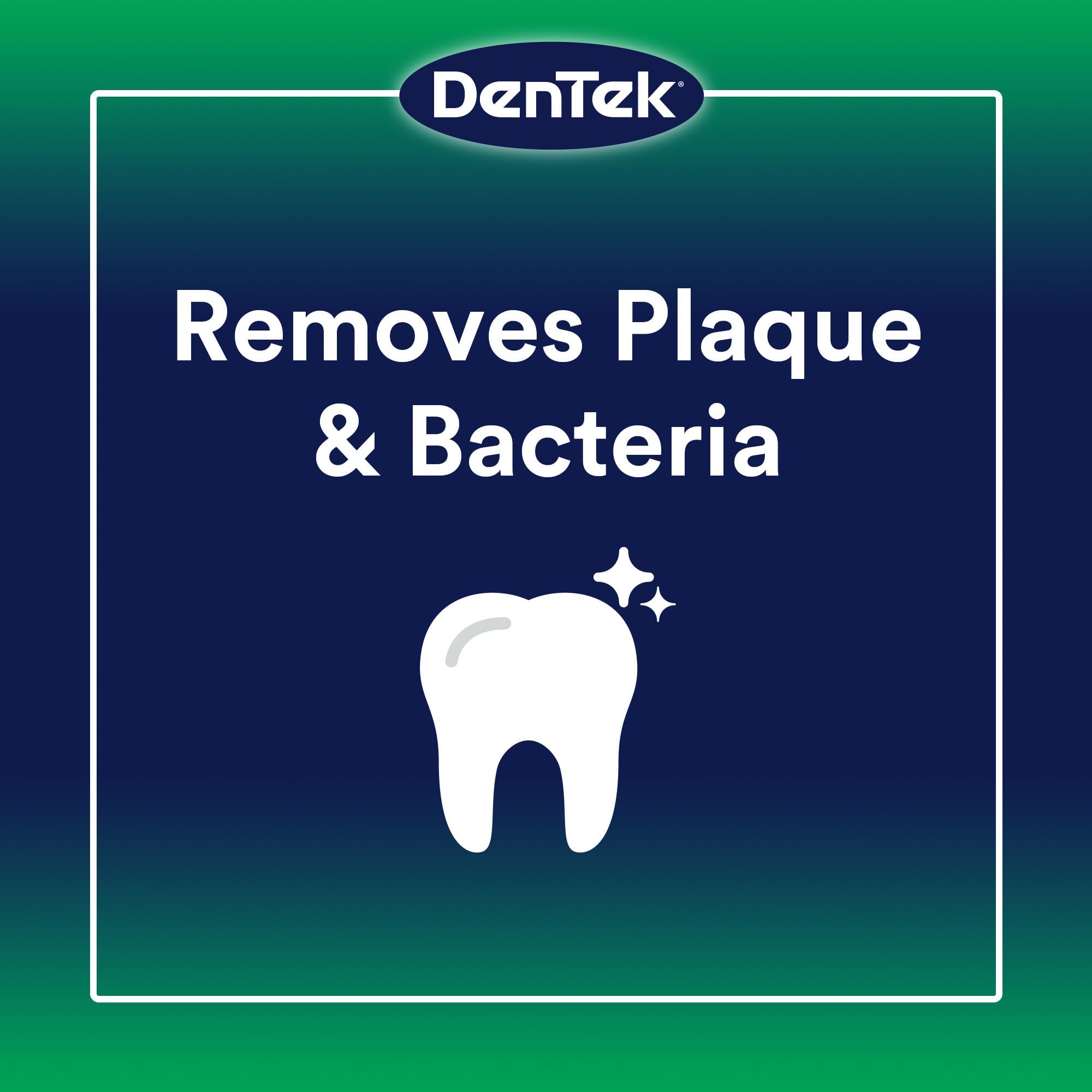DenTek Advanced Clean Floss Picks with No Break & No Shred Dental Floss, Plaque Remover, 150 Count, Pack of 3