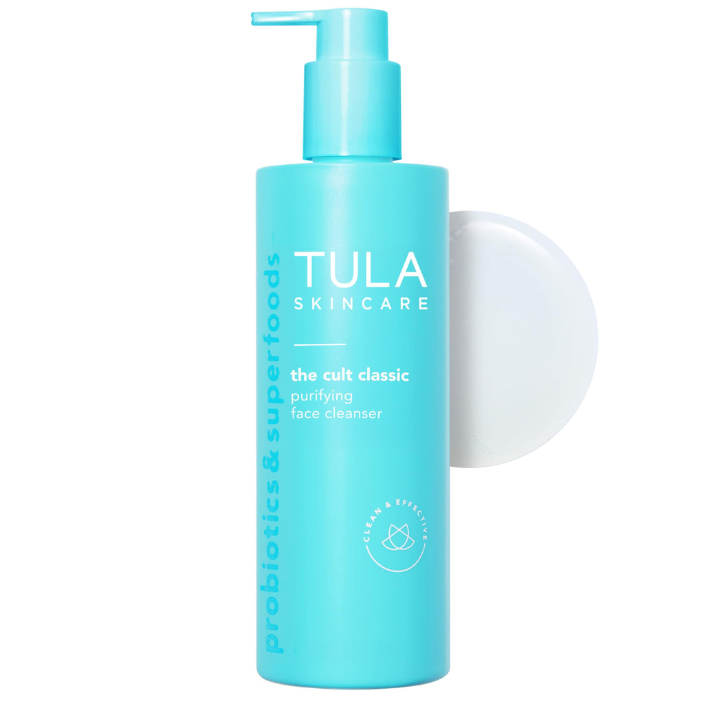 TULA Skin Care Cult Classic Purifying Face Cleanser - Jumbo, Gentle and Effective Face Wash, Makeup Remover, Nourishing and Hydrating, 12.34 oz.