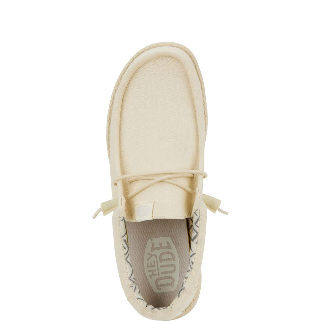 HEYDUDE Men's Wally Stretch Canvas Stone White Size 11 | Men's Shoes | Men Slip-on Loafers | Comfortable & Light-Weight