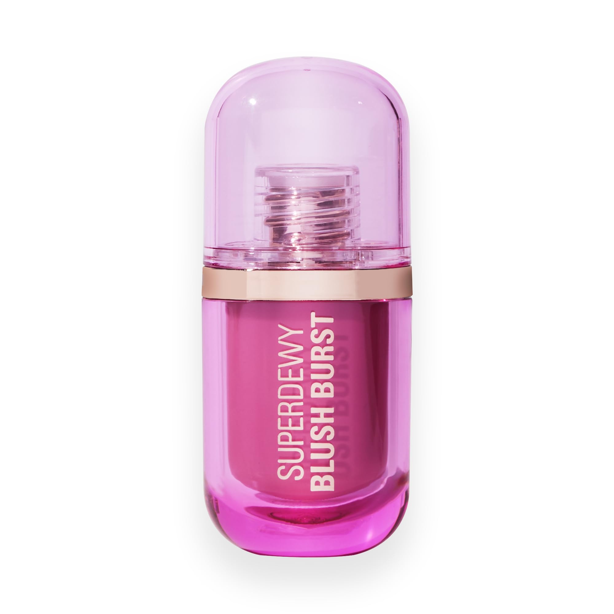 Revolution Beauty London, Superdewy Liquid Blush Burst, Buildable Color for Cheek, Serum Formula with Peptides & Hyaluronic Acid, Vegan & Cruelty-Free, Bubblegum Burst Pink, 0.14 oz