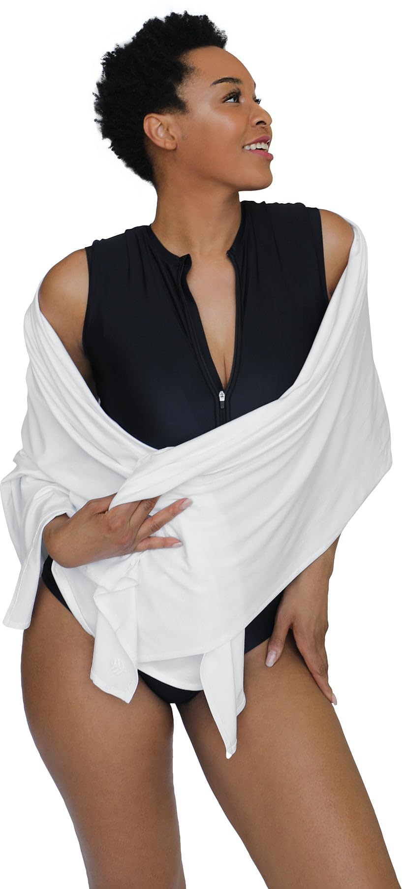 Coolibar Beach Shawl - UPF 50+ Sun Protection - Sanibel in White