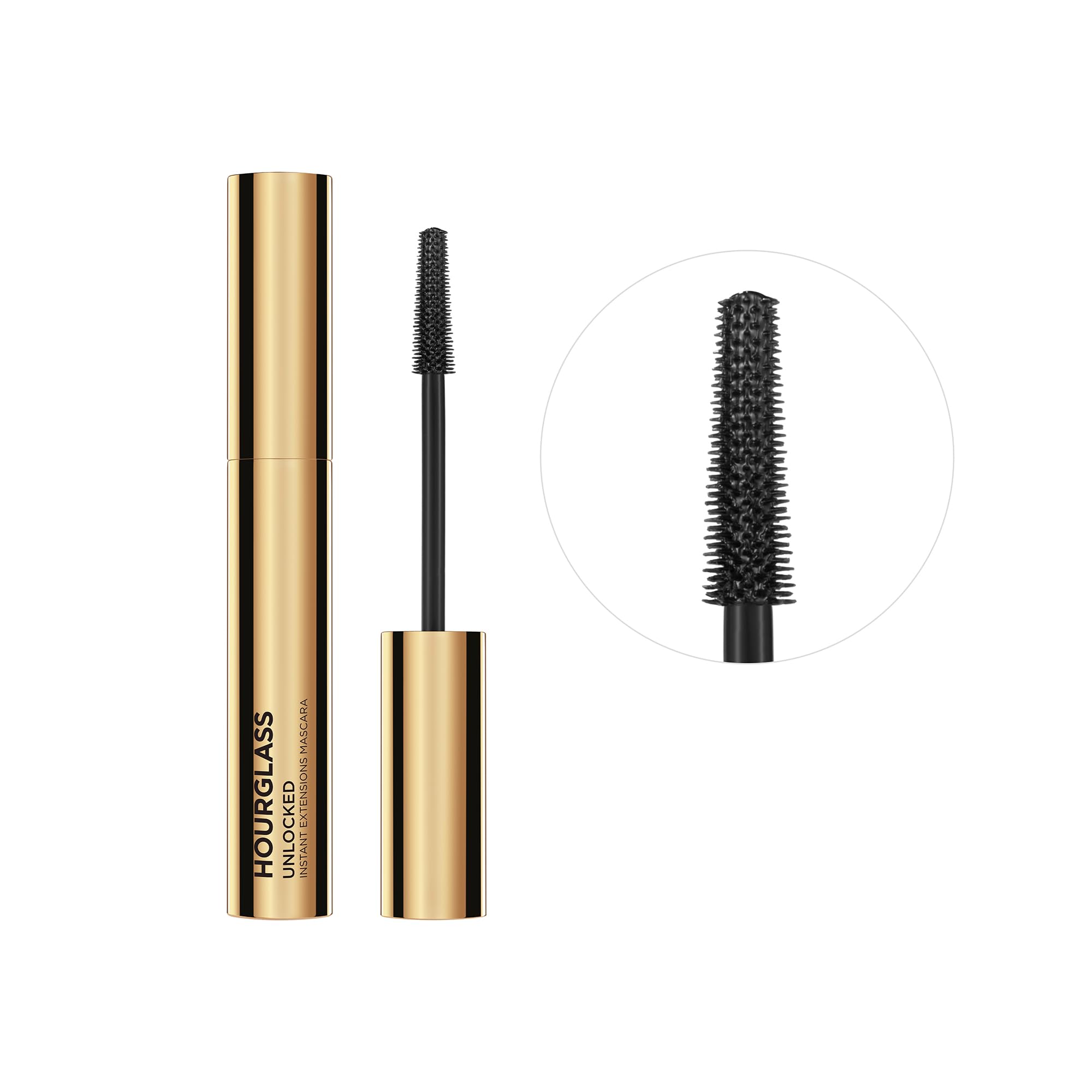 Hourglass Unlocked Instant Extension Mascara, Tubing Mascara Dramatically Lifts, Defines & Lengthens for Fanned-Out Lashes, Natural-Looking Eyelashes for up to 16hrs of Smudge-Proof, Flake-Free Wear