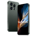 OEJBK 16PM Smartphone New Upgrade 16GB+512GB/6.99" Display 68+108MP Zoom Camera,Tempered Glass Finish, 7000mAh Android 14 Smartphone (Deep Green)