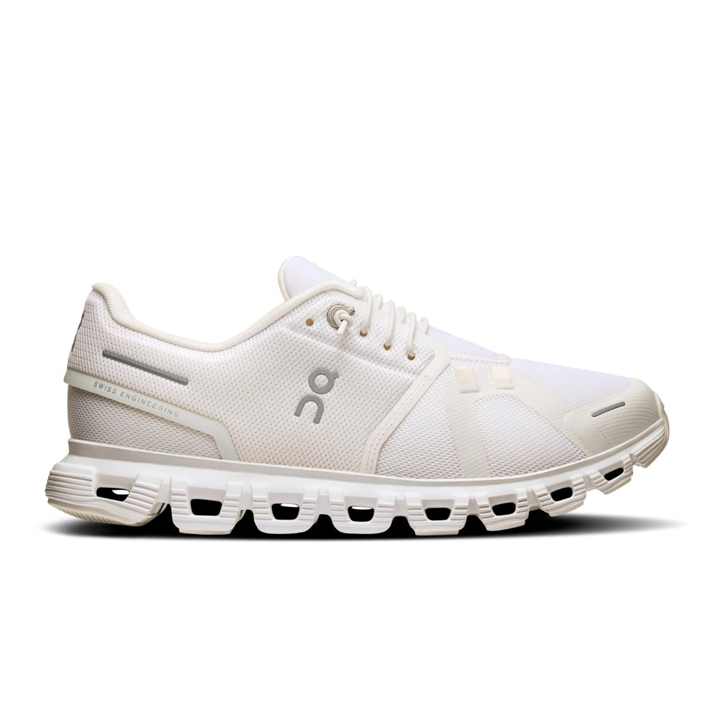 On Women's Cloud 6 Sneakers, White, 7 Medium US
