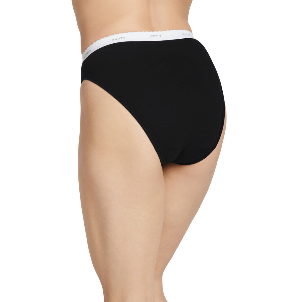 Jockey Women's Underwear Plus Size Classic French Cut - 3 Pack, Black, 9