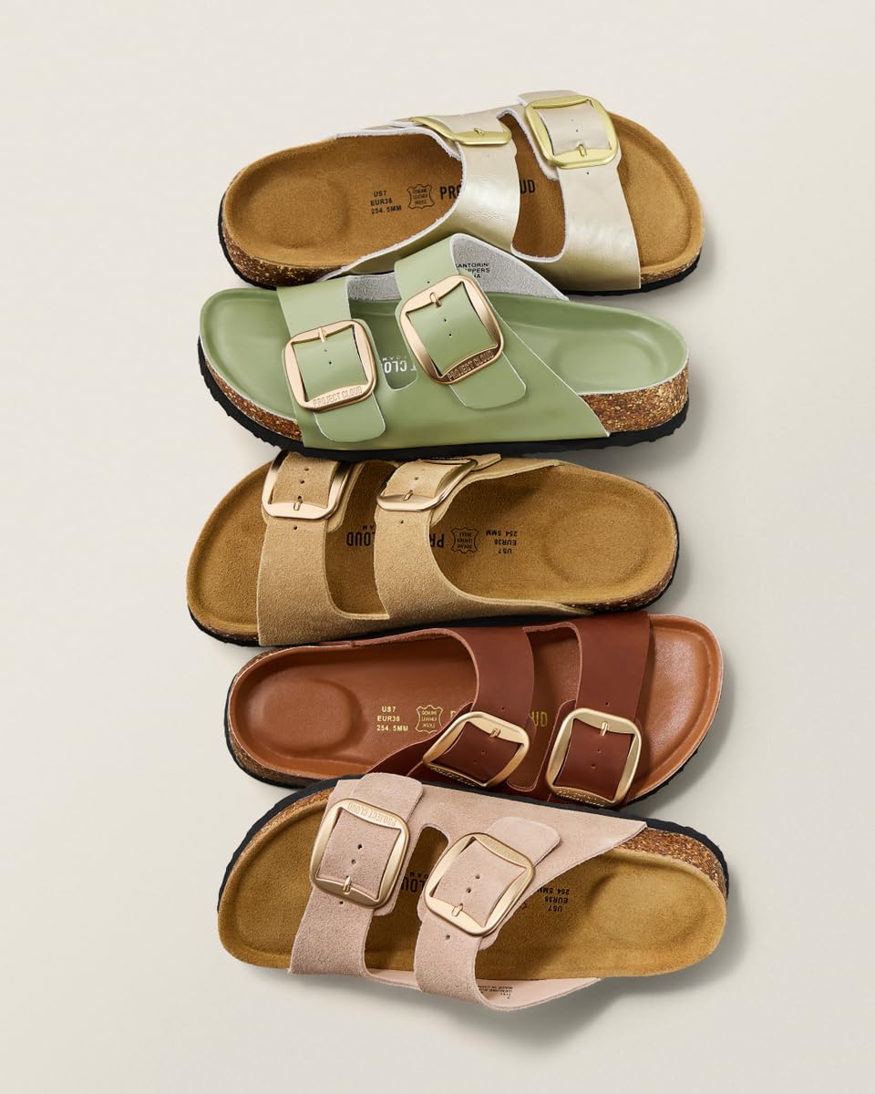 Project Cloud Genuine Leather Flat Sandals for Women 2026 Comfortable Beach Essentials Womens Sandals Memory Foam Vacation Essentials Slides for Women Footwear (Santorini, CREVLEA,10M)