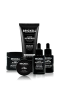 Brickell Men's Complete Defense Anti Aging Routine, Night Face Cream, Day & Night Serum, Facial Moisturizer w/SPF & Eye Cream, With Hyaluronic Acid, Peptides, and Vitamin C, Unscented