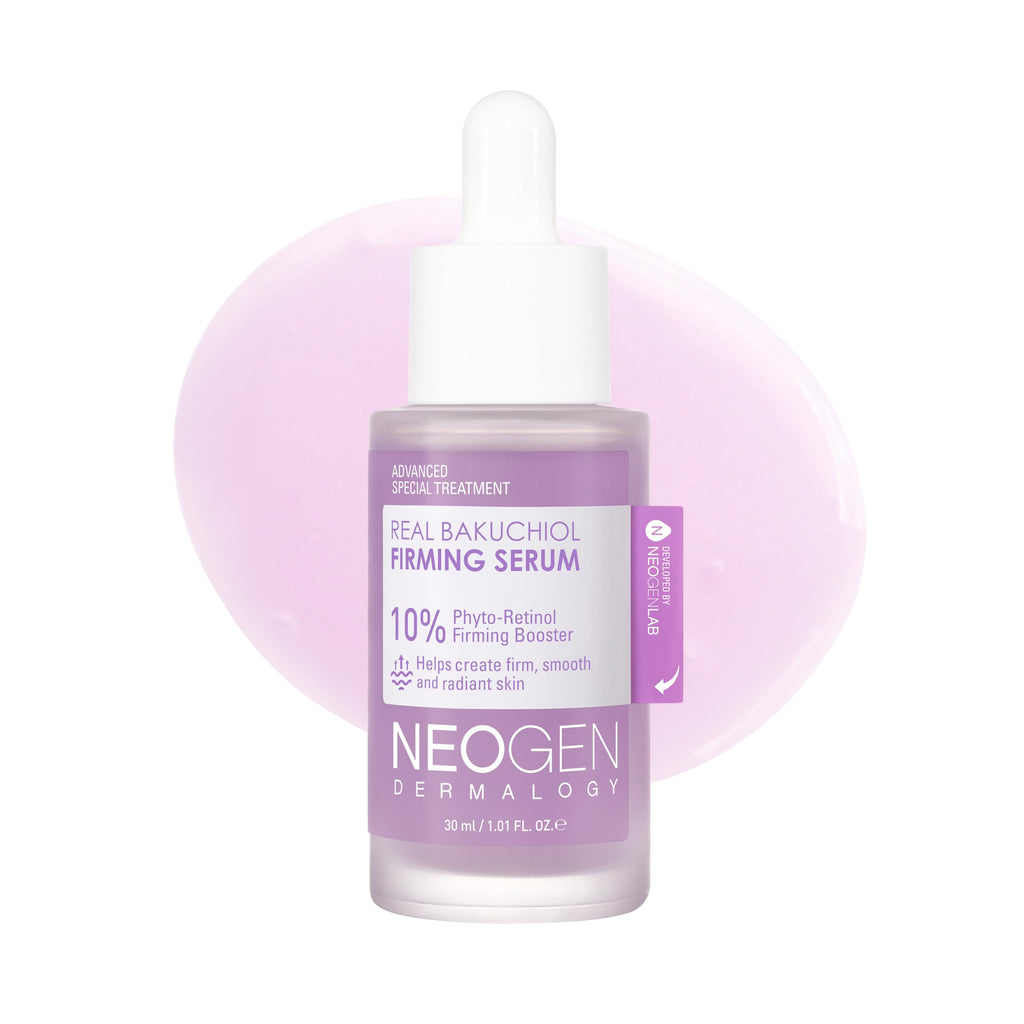 NEOGENDERMALOGY Real Bakuchiol Firming Serum 1.01 Fl Oz (30ml) - Natural Retinol Alternative for Sensitive skin, Day & Night Facial Serum Firms & Minimizes Fine Lines - Korean Skin Care
