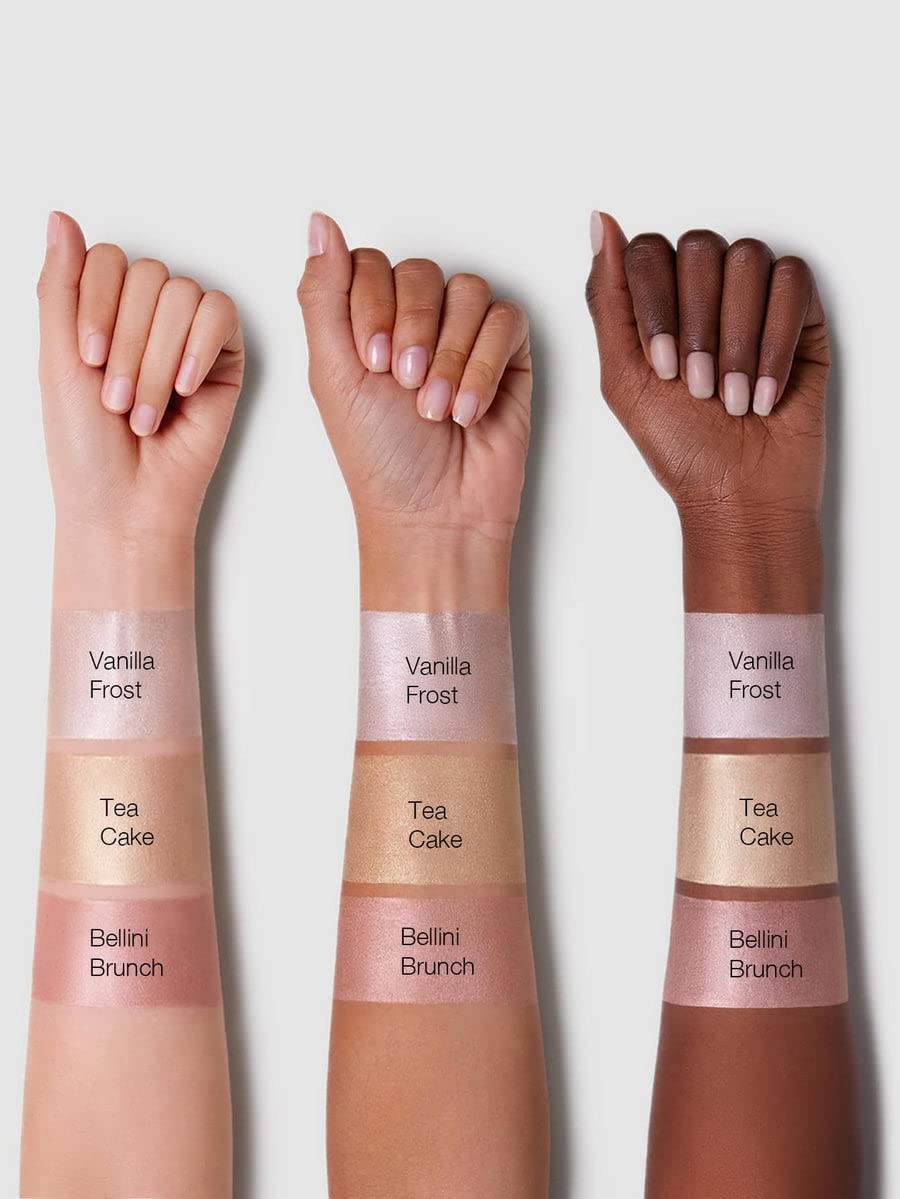 SHEGLAM Glow Bloom Liquid Waterproof Highlighter Long Lasting Cream Highlighter with Shimmer Dewy Finish - Tea Cake