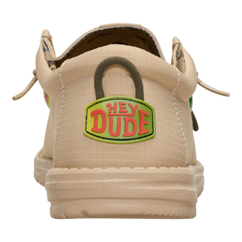 HEYDUDE Wally Bait and Tackle Natural Khaki Size 11, Mens Shoes, Slip-on Loafers, Comfortable & Light-Weight