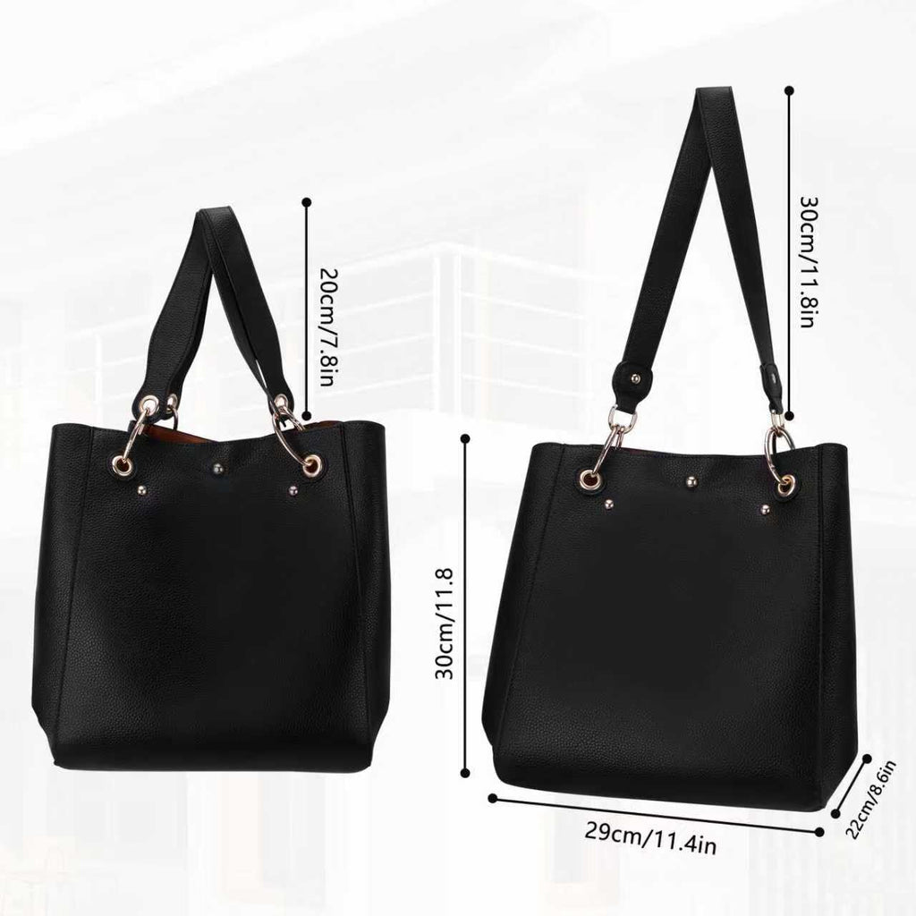 Voeveg Tote Bag for Women Purses Extra Large Leather Work And Handbags Fashion Shoulder Designer Zipper Tote Bag Travel Crossbody Hand Bags Ladies Big Purse With Compartments Black