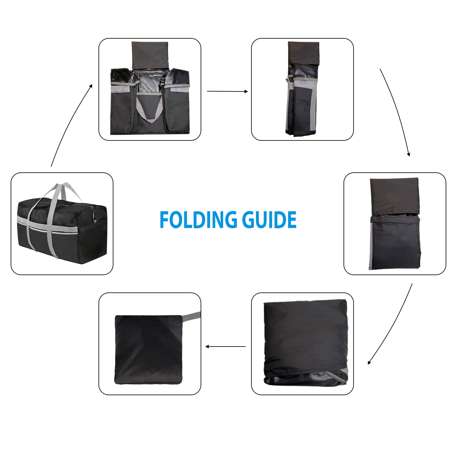 Extra Large Duffle Bag Lightweight, 96L Travel Duffel Bag Foldable for Men Women, Waterproof & Durable(BLACK)