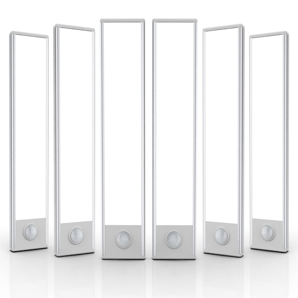 6 Pack Under Cabinet Lights Wireless, 32 LED Motion Sensor Light Indoor Rechargeable Magnetic Closet Lights Battery Operated, Under Counter Lights for Kitchen, Wardrobe, Hallway, Stairs