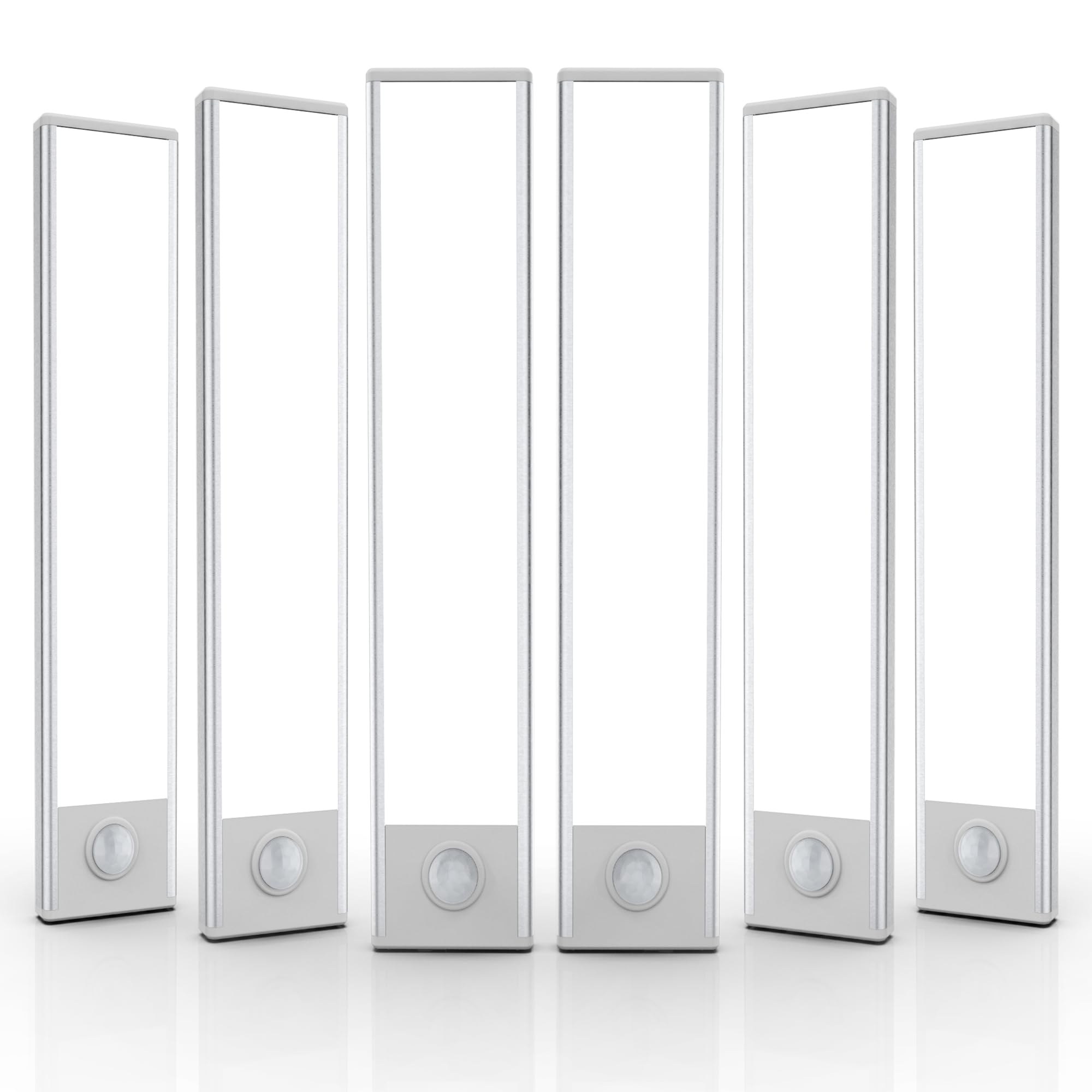 6 Pack Under Cabinet Lights Wireless, 32 LED Motion Sensor Light Indoor Rechargeable Magnetic Closet Lights Battery Operated, Under Counter Lights for Kitchen, Wardrobe, Hallway, Stairs