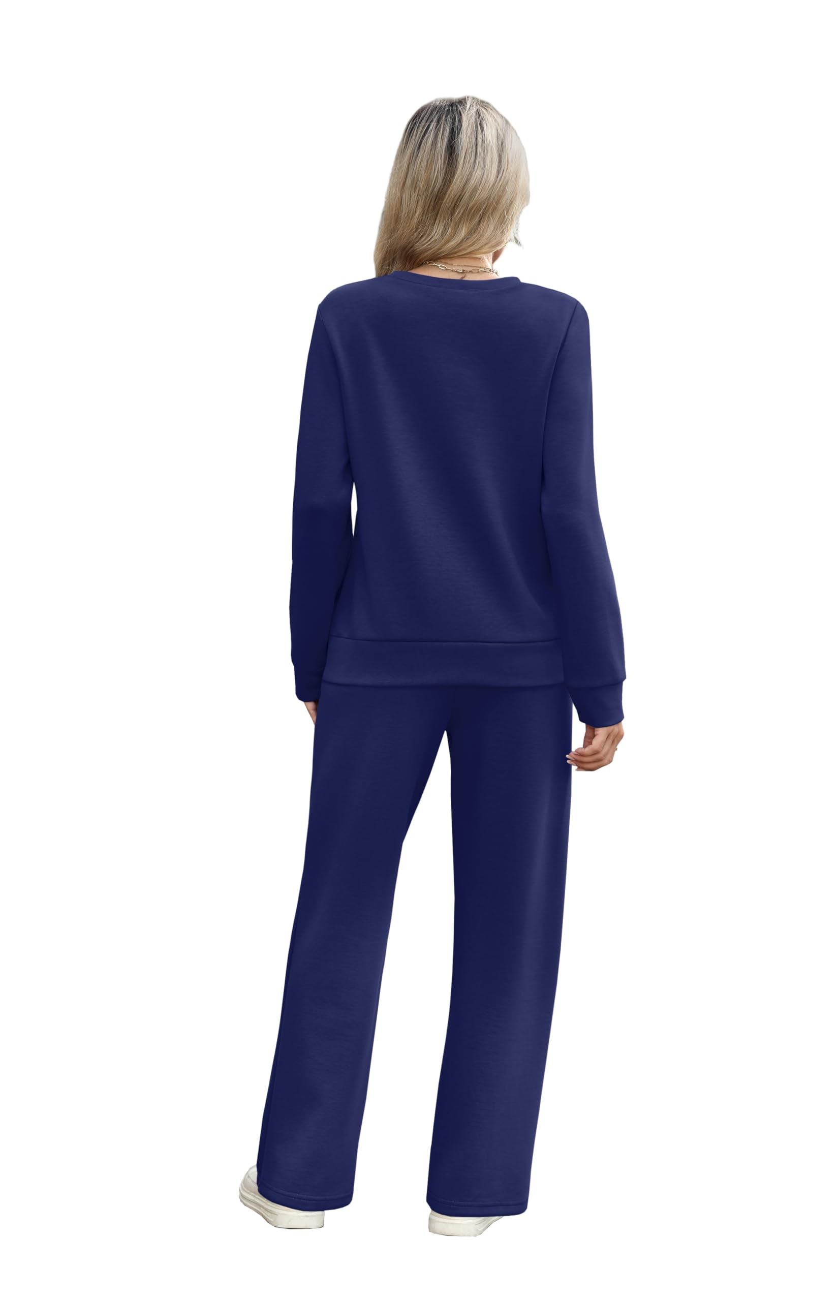 WIHOLL Women 2 Piece Travel Outfits Fall Airport Lounge Set Fall Comfy Tracksuit Long Sleeve Loungewear Casual Winter Sweatsuit