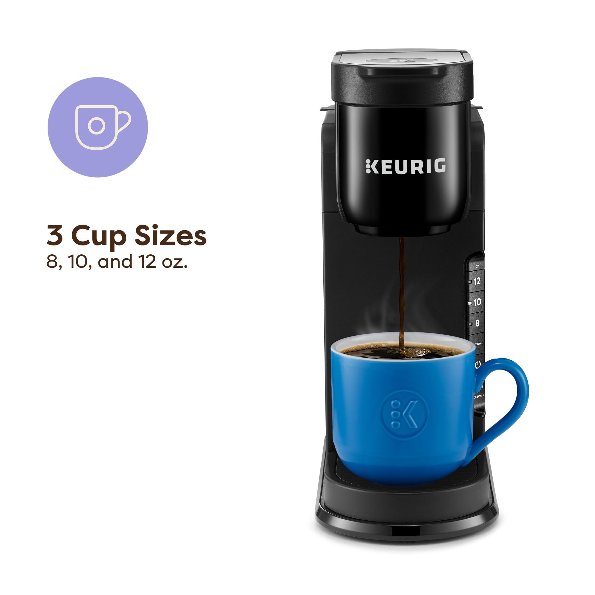 Keurig K-Express Single Serve Coffee Maker – Strong Brew Option, 42oz Reservoir, Sleek Design for Holiday Hosting & Gifting, Black