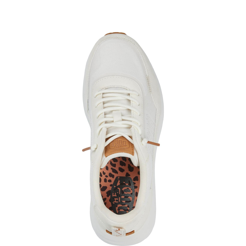 HEYDUDE Women's Sirocco Alta W Sneaker White