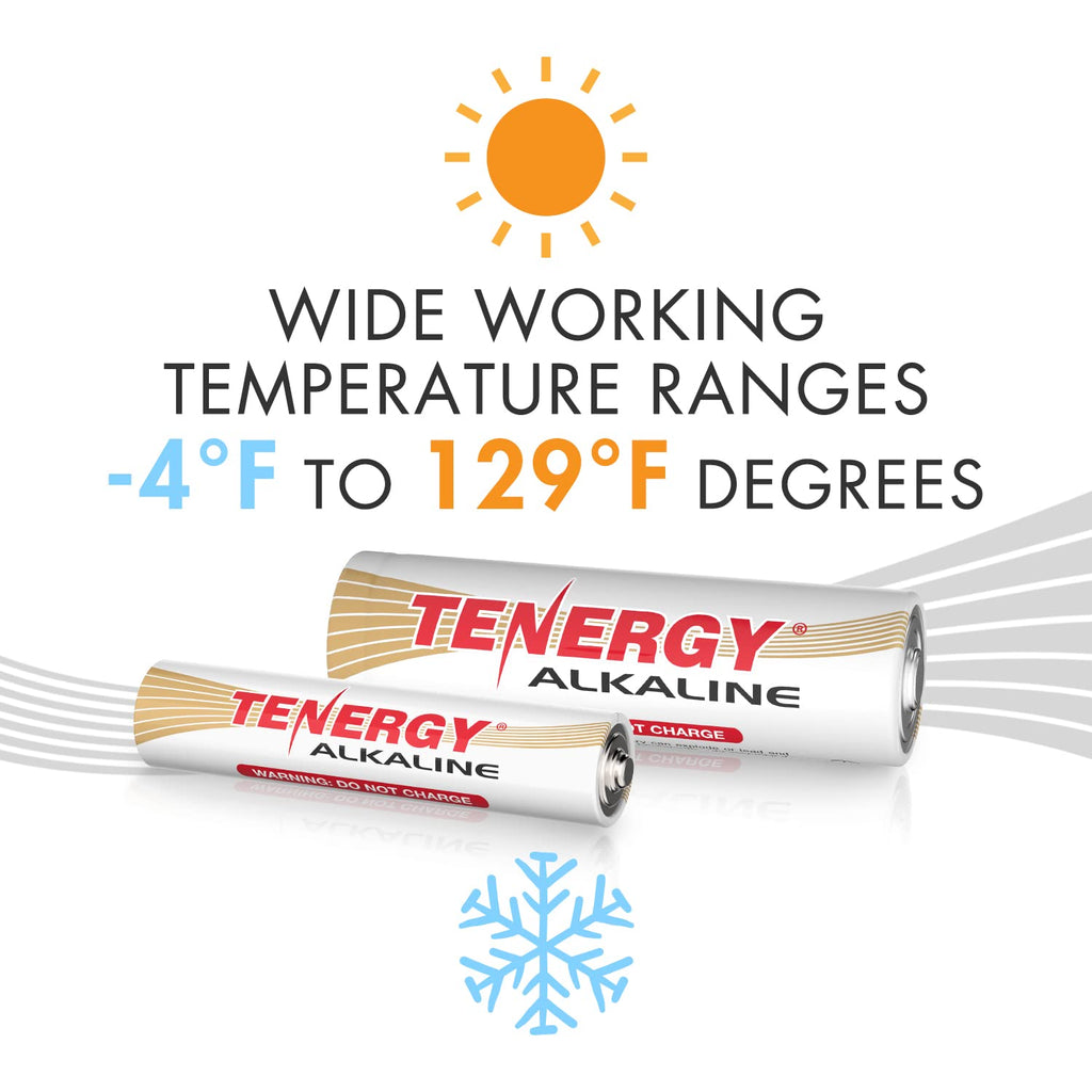 Tenergy 100 Pack Alkaline AA Batteries and 100 Pack AAA Alkaline Batteries, AA and AAA Batteries for Household Electronics