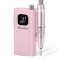 MelodySusie Entry-Level Clip-On Cordless Essential Nail Drill, SC300F 30000RPM E-File with LCD Display for All Manicure Shaping & Gel Removal, Ideal for Training, Nail Art Practice & Home Use, Pink