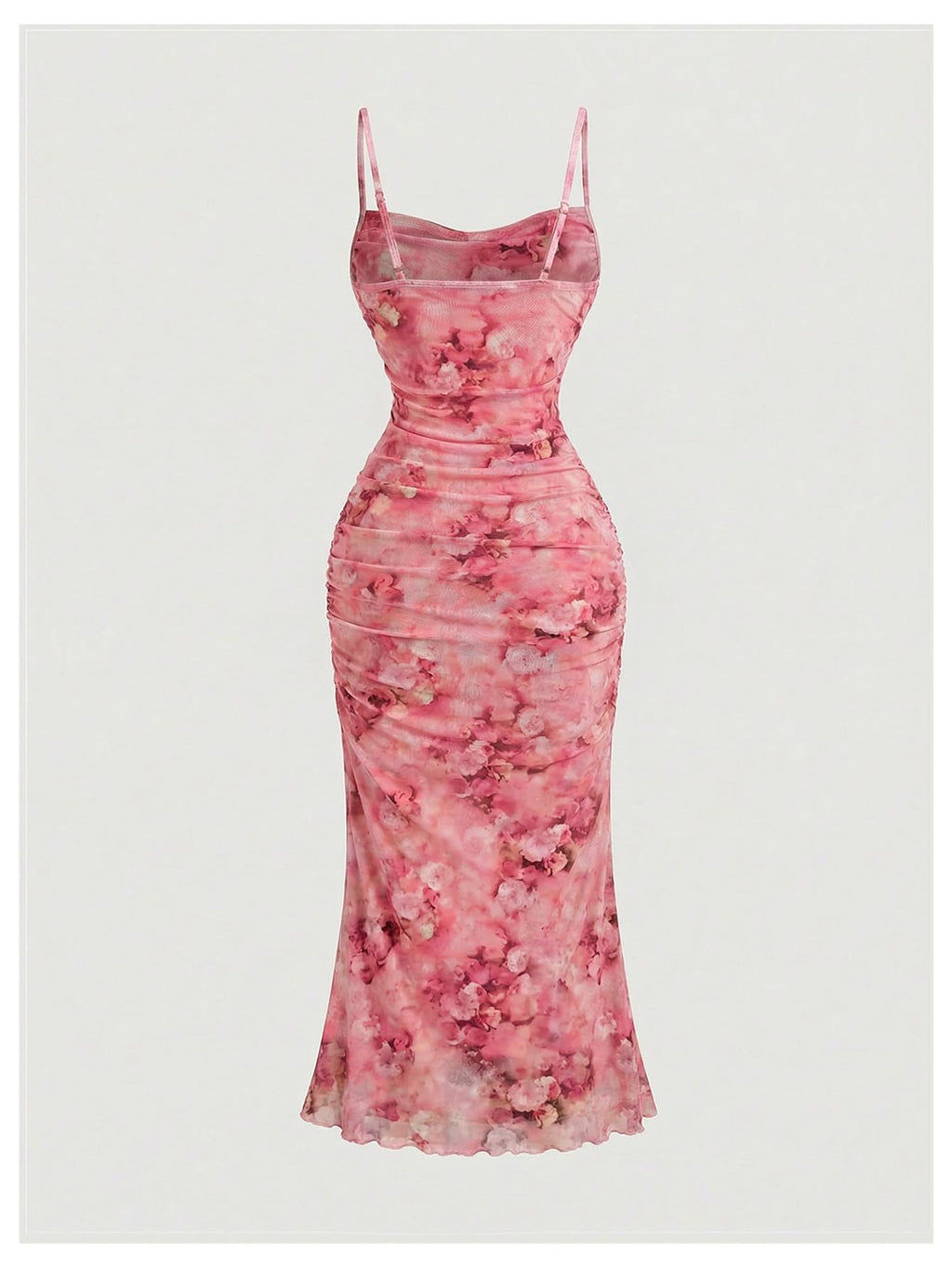 GORGLITTER Women's Floral Spring Summer Wedding Guest Dress Bridal Shower Cocktail Tea Party Beach Midi Sun Dress 2026 Pink Flower Small