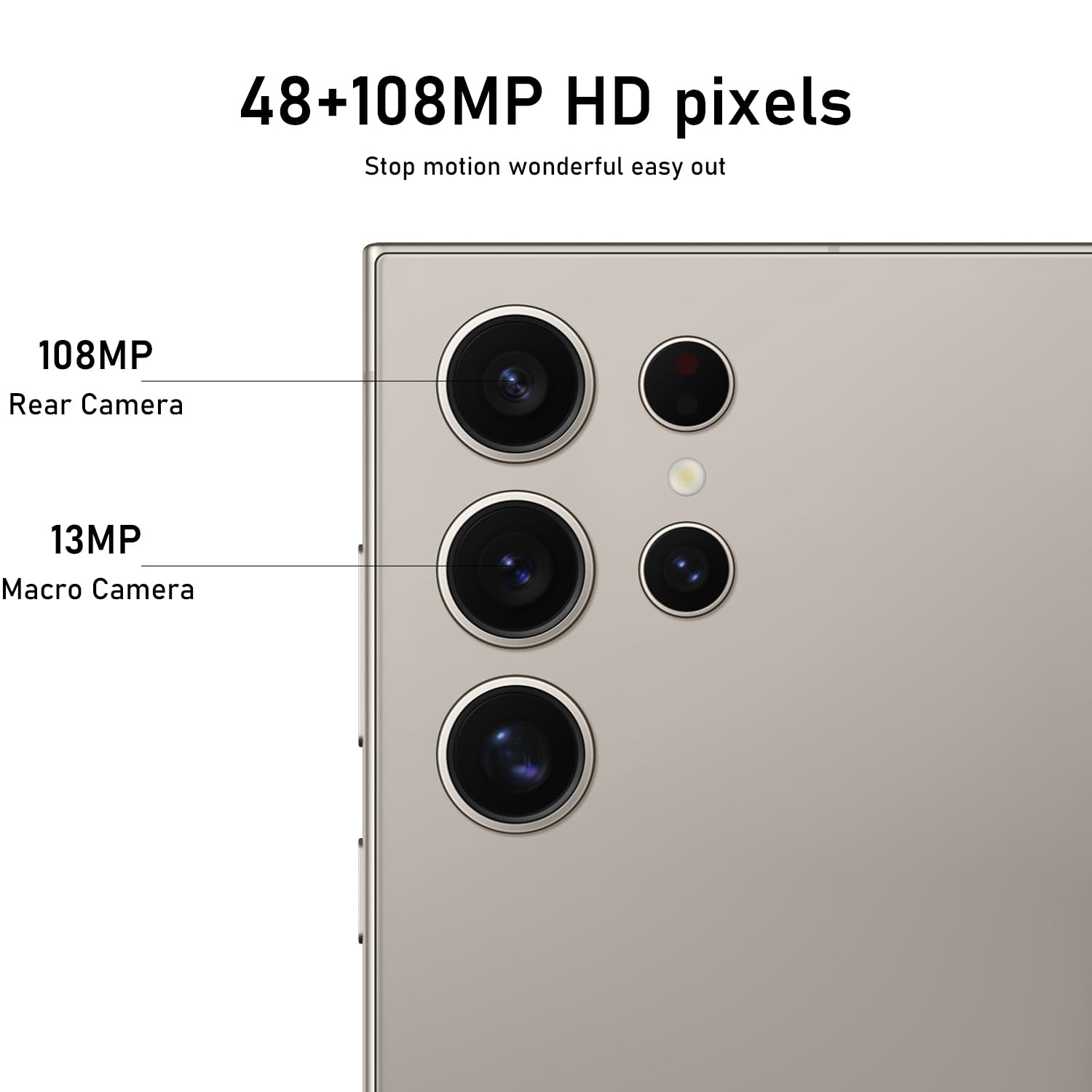 yoresaw C24 Ultra 5G Smartphone 16+512GB Unlocked Phone,48+108MP Zoom Camera，6800mAh 6.8" HD Screen Unlocked Cell PhoneAndroid 13.0,Face ID/Fingerprint Lock/GPS Phone,Built-in Pen (Gray)
