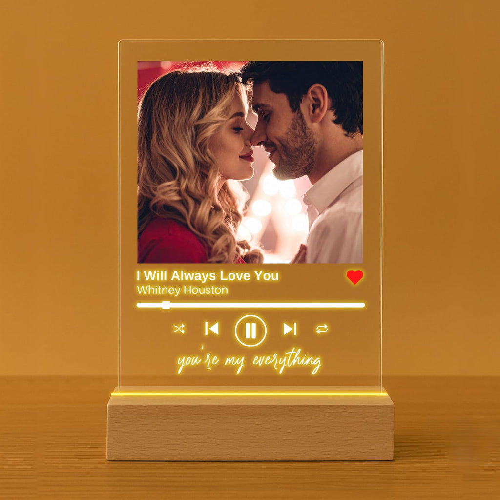 SAME DAY SHIP Custom Song Plaque Personalized Music Plaque Photo Gift Personalized Couples Romantic Gift Valentines Day