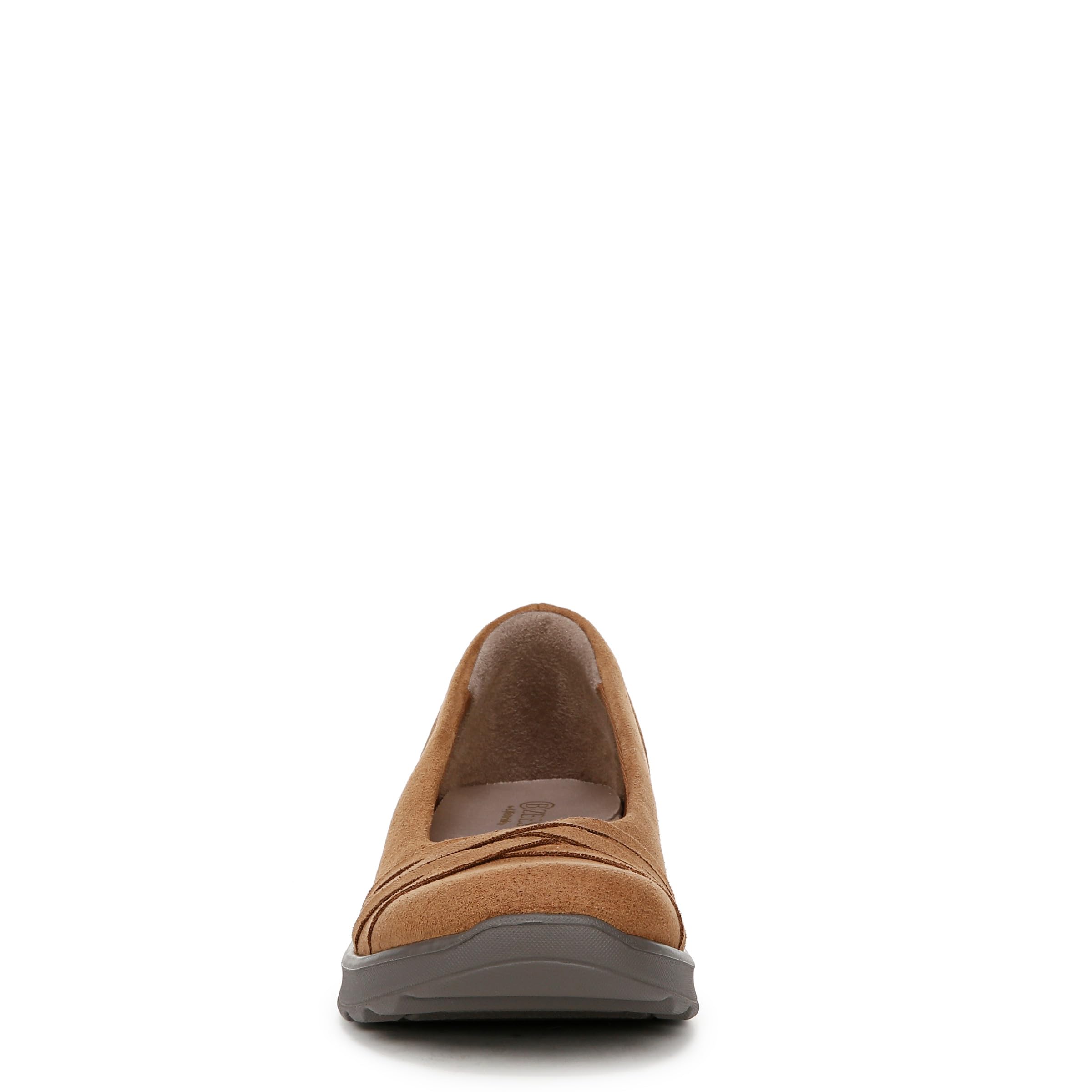 LifeStride Women's Goody Slip-On Loafer Whiskey Tan Leather Fabric 8 W