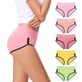 CAILECOTTON Womens Underwear Cotton Underwear for women High Waisted Full Coverage Brief Soft Stretch Breathable Everyday Hipster Ladies Pantie Comfy Briefs - Multi 5 pack