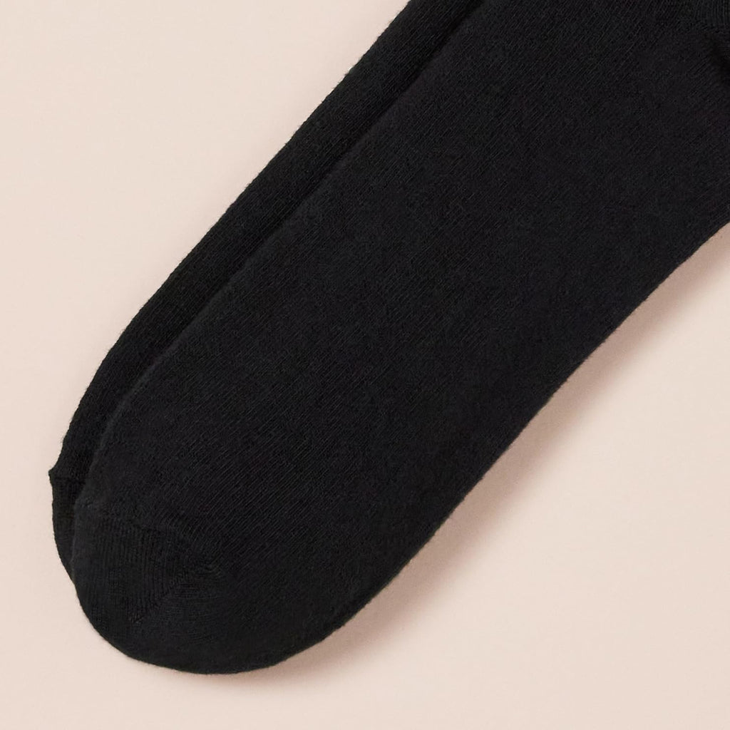 Amazon Essentials Women's Cotton Crew Socks, 6 Pairs, Black, 6-9