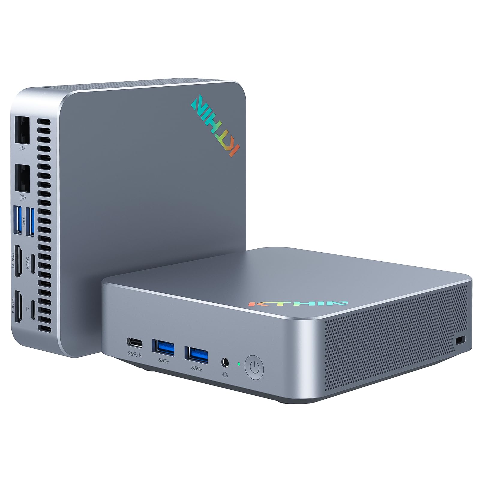 KTHIN Mini PC 13th Gen i5-1340P (up to 4.6GHz), 16GB DDR5 RAM 1TB PCIe4.0 SSD Mini Gaming PC, Dual LAN/Triple Display/USB4.0/WiFi 6/BT5.2/VESA Mount, Mini Desktop Computer for Office Home Business