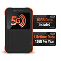 Solis Pro – Mobile 5G Hotspot and Power Bank, Bundle Includes Lifetime Data (12GB Per Year) and 10GB Global Data, Multi-Carrier, Wi-Fi 6E in140+ Countries, No Contract, Portable Internet by SIMO