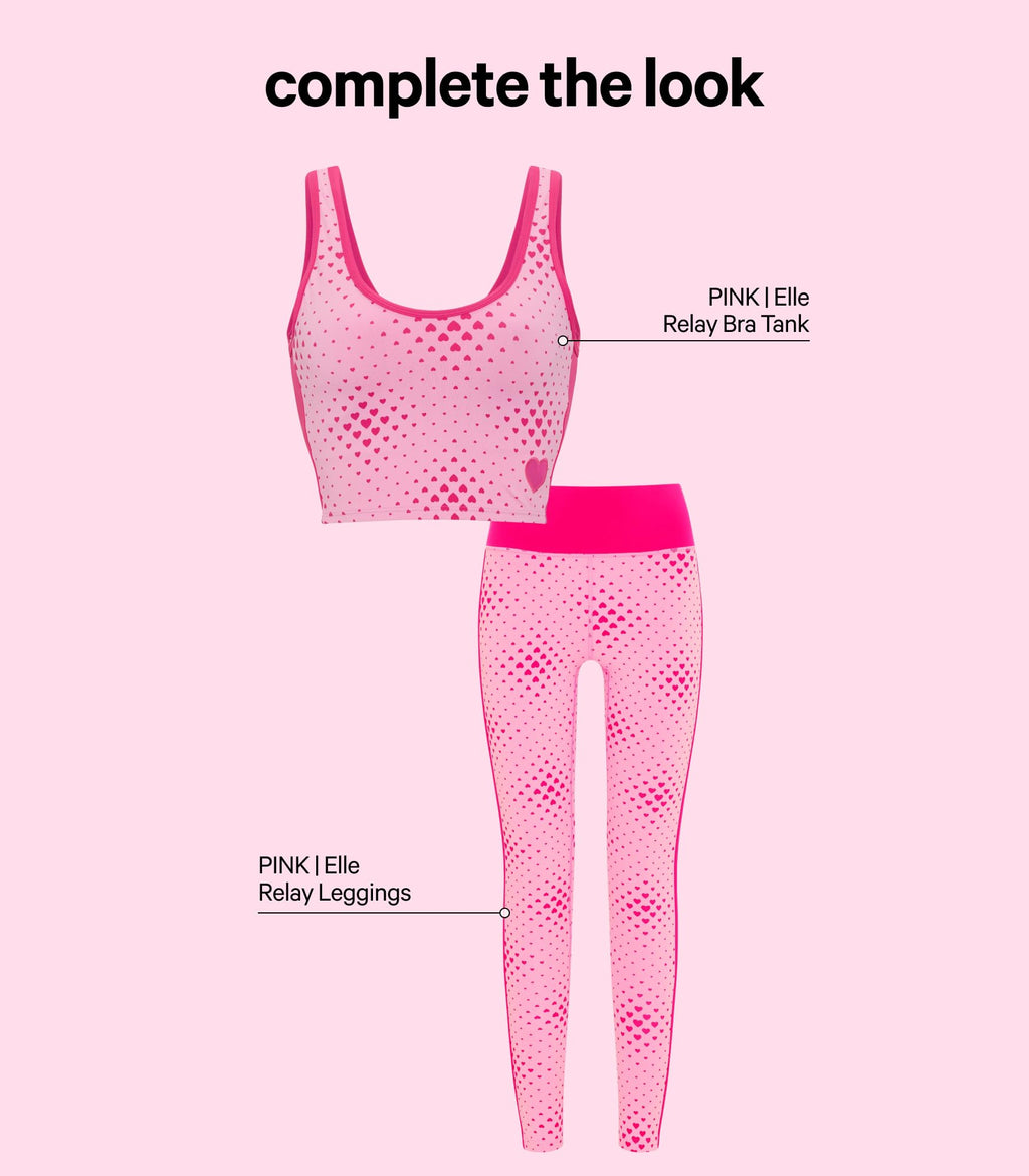 Victoria's Secret Pink | Elle Relay Leggings, Pink Hearts, M