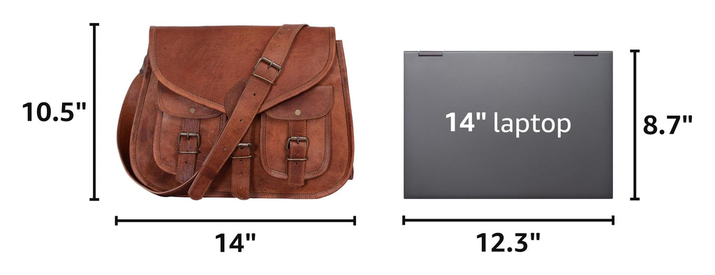 14 Inch Leather Purse Women Shoulder Bag Crossbody Satchel Ladies Tote Travel Purse Genuine Leather