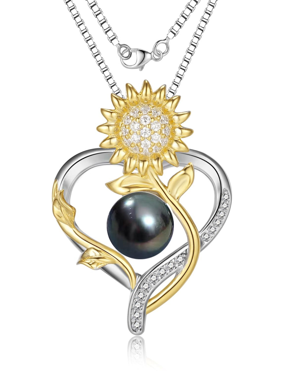 LEIDANY Anniversary Birthday Gifts for Wife Necklace for Women Jewelry Tahitian Black Pearl Necklace Valentine's Christmas Day Mothers Day Build Your Mom Wife Girlfriend Best Gifts for Women