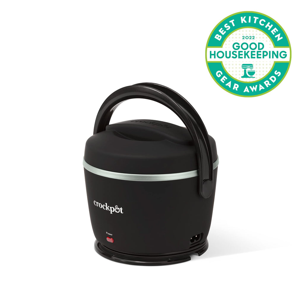 Crock-Pot Electric Lunch Box 20-Ounce Portable Food Warmer Black Licorice Perfect for Travel On-the-Go & Office Use | Stylish Spill-Free & Dishwasher-Safe | Ideal Men & Women's Gifts