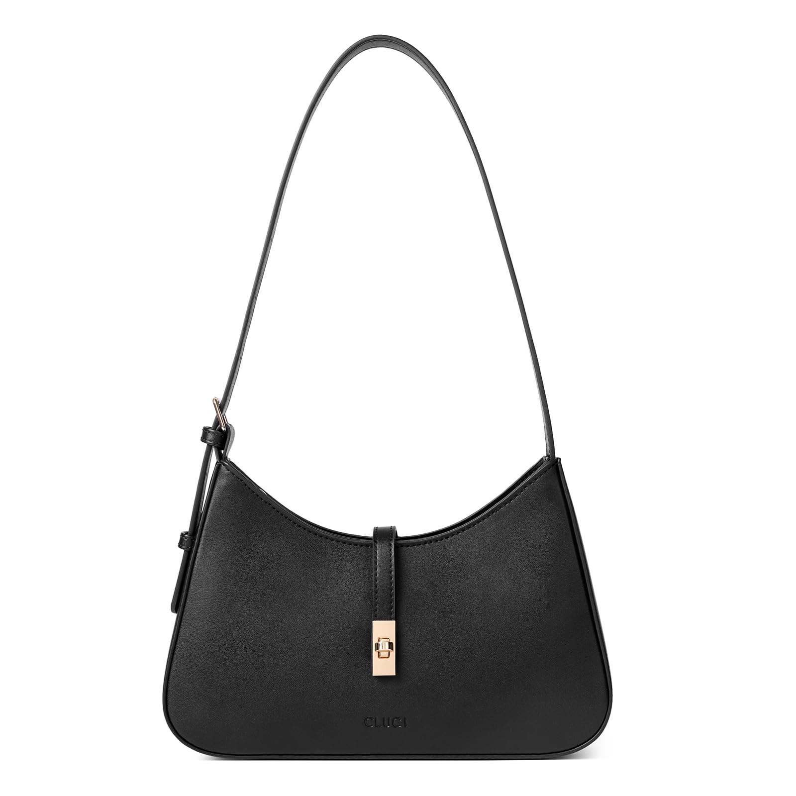 CLUCI Shoulder Bag for Women, Purses for Women, Handbag Hobo Bags Vegan Leather Crossbody Purse with Adjustable Strap Black