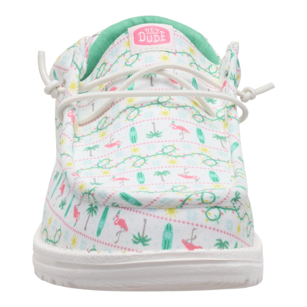 HEYDUDE Wally Beachmas White/Multi 11, Men’s Shoes, Slip-on Loafers, Comfortable & Light-Weight