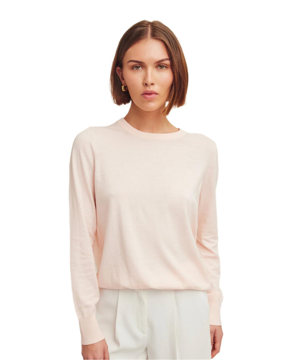 NAADAM Soft Cotton Cashmere Crewneck,Peach,Medium