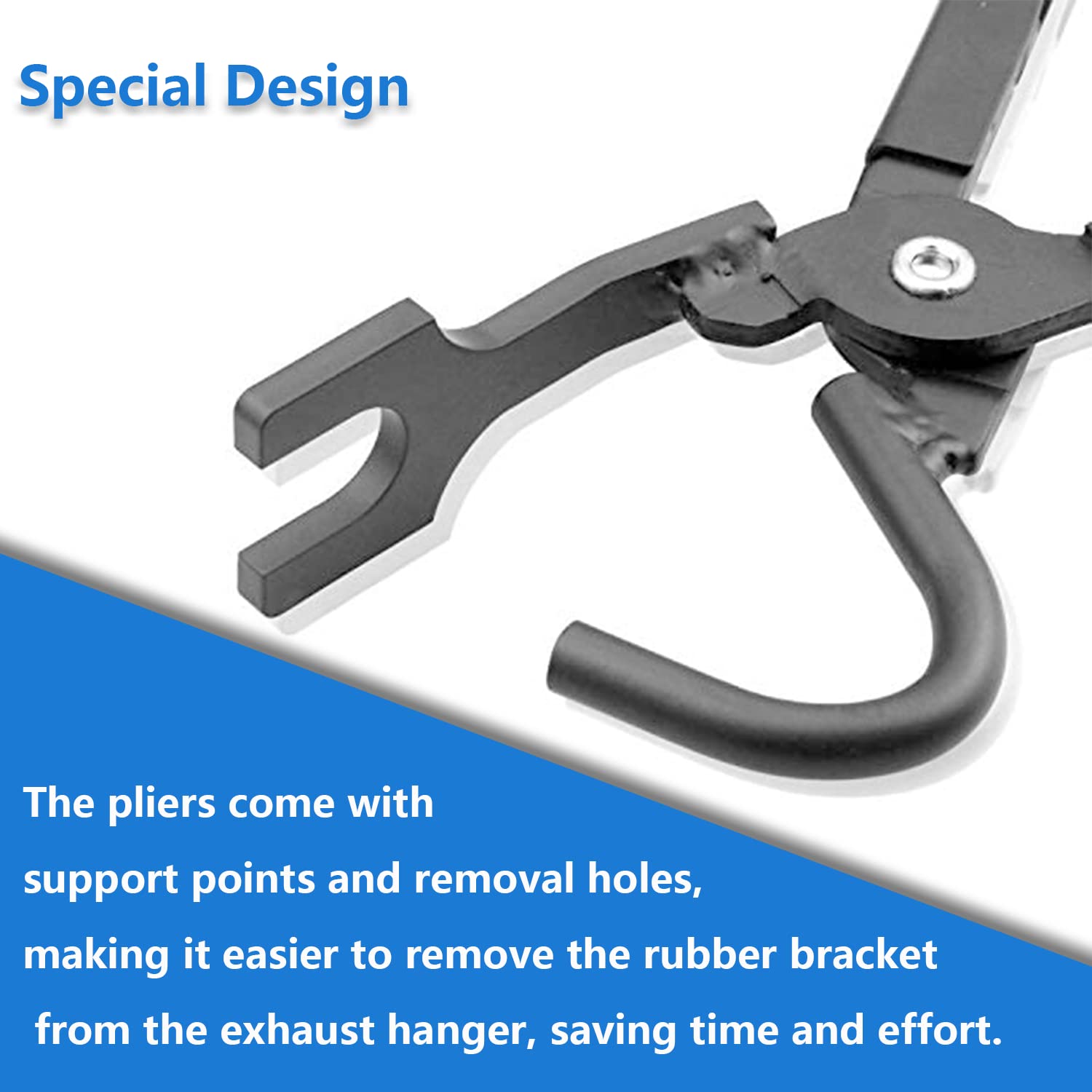 Mejiao Exhaust Hanger Removal Tool,Rubber Bracket and Exhaust Hanger Separation Exhaust Pliers,Compatible with All Exhaust Rubber Hangers