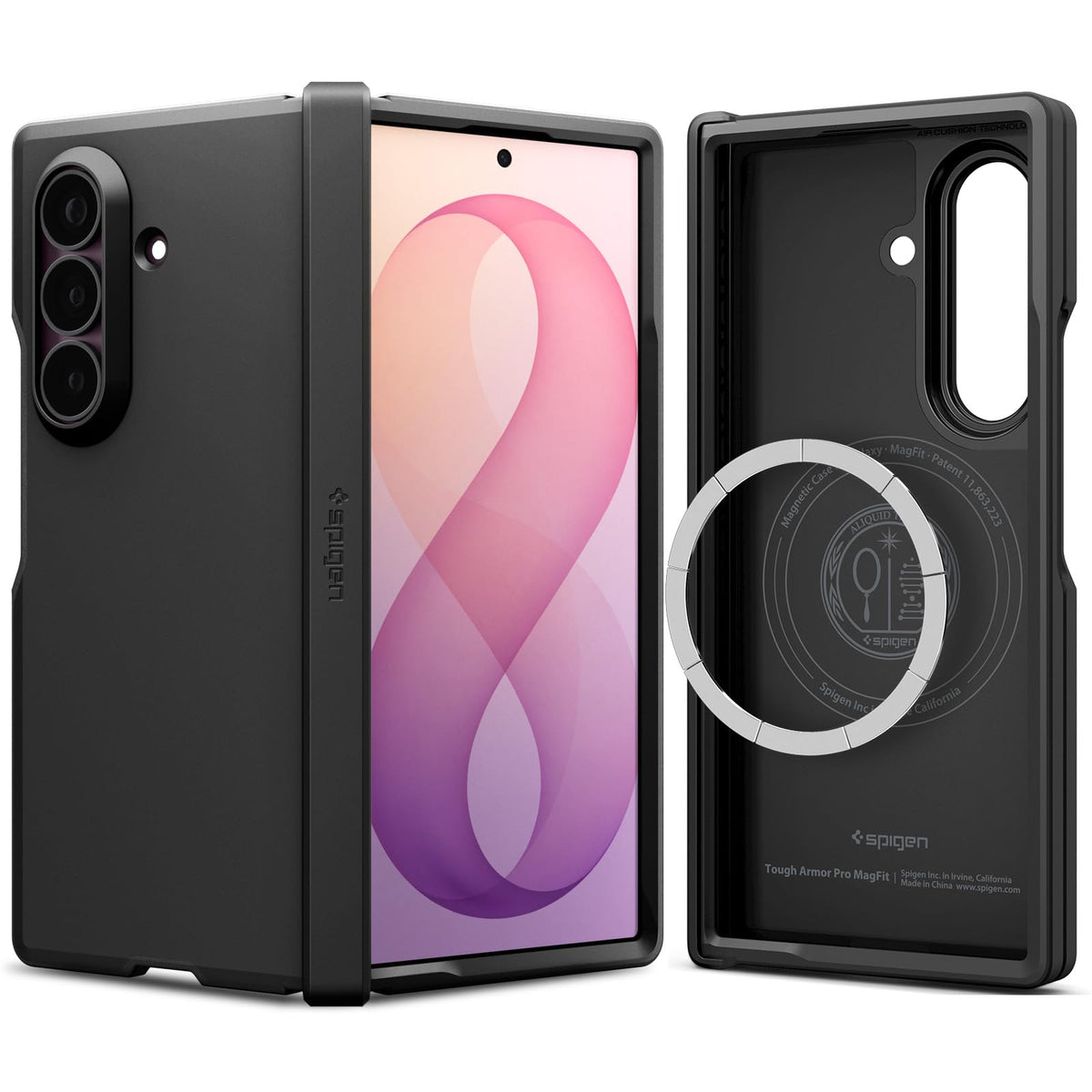 Spigen Tough Armor Pro MagFit for Galaxy Z Fold 8 Ultra Case, Black